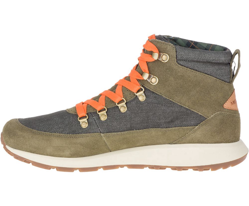 Merrell Boots Olive - Ashford Classic Chukka Leather - Mens 21KEZWPTF